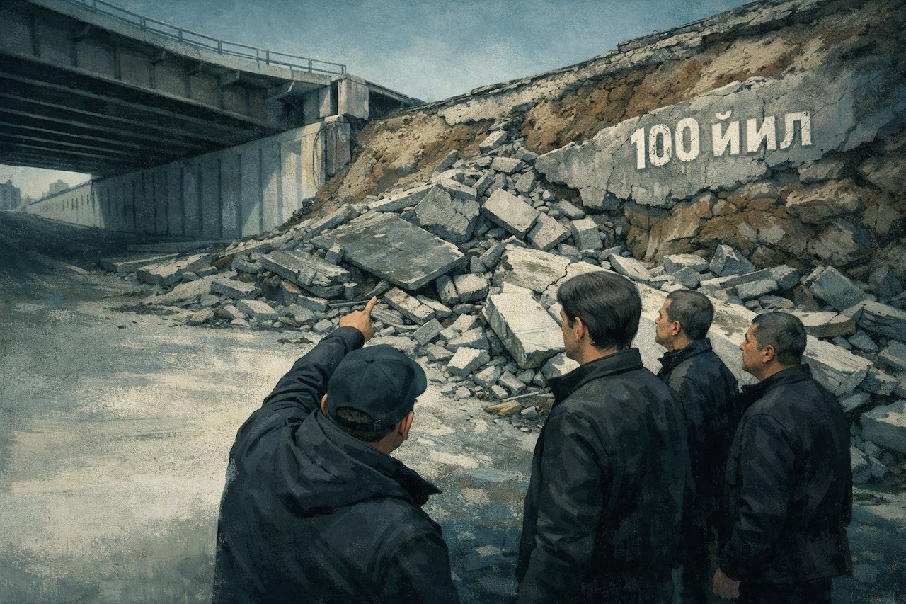 ТОШКЕНТДА БИР АСР ХИЗМАТ ҚИЛИШИ АЙТИЛГАН ЙЎЛ ЎТКАЗГИЧ 2 ЙИЛГА ЕТМАЙ ЎПИРИЛИБ ТУШДИ